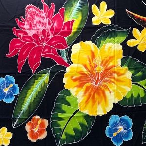 Tropical Floral Costa Rican Tapestry Pura Vida